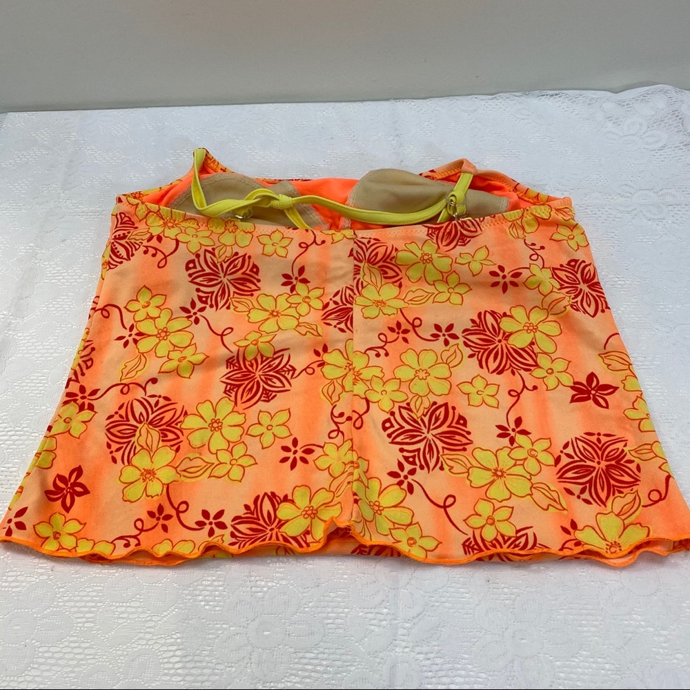 Orange and Yellow Swim Top - Picture 2 of 6
